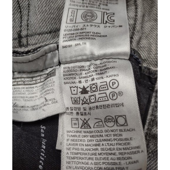 Levi's Made & Crafted Twig High Slim Black Jeans Charcoal Wash Women's 26 x 27 - Picture 8 of 9